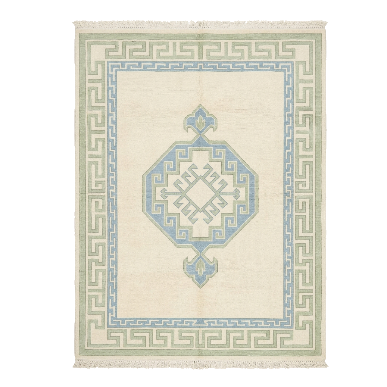 The Classical Key Hand Knotted Wool Rug 