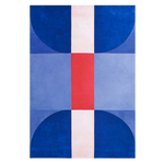 The Cobalt Pillar Hand Tufted Viscose Rug 