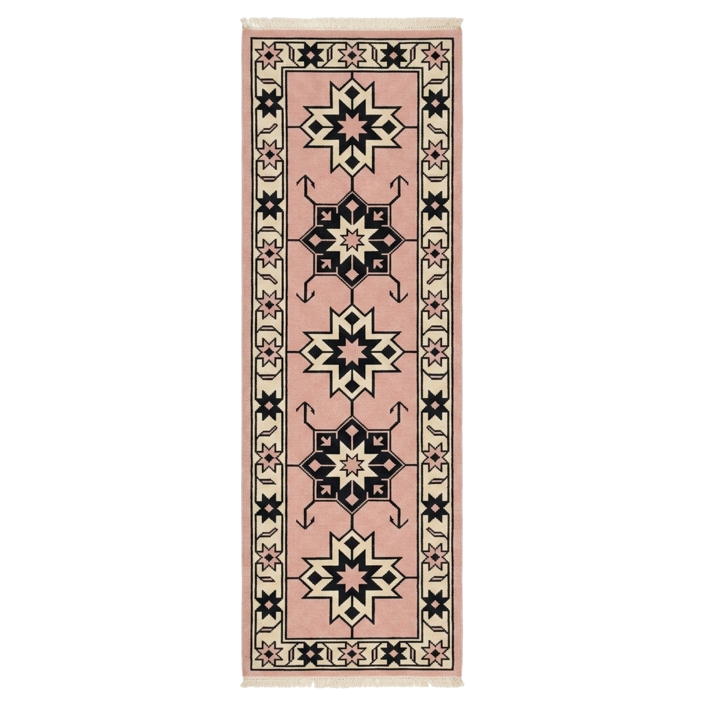 The Cosmic Kazak Hand Knotted Runner Rug