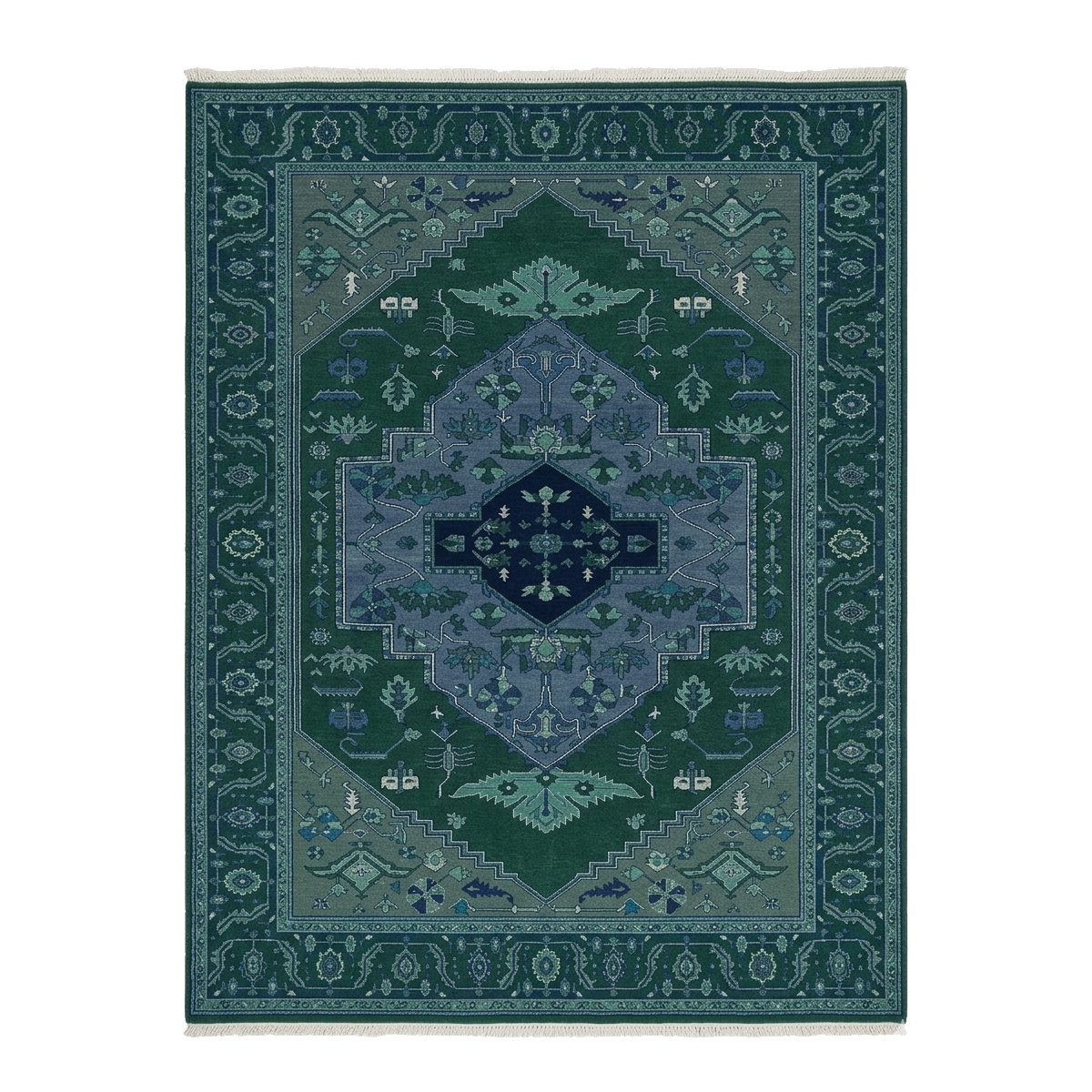 The Emerald Court Hand Knotted Rug 