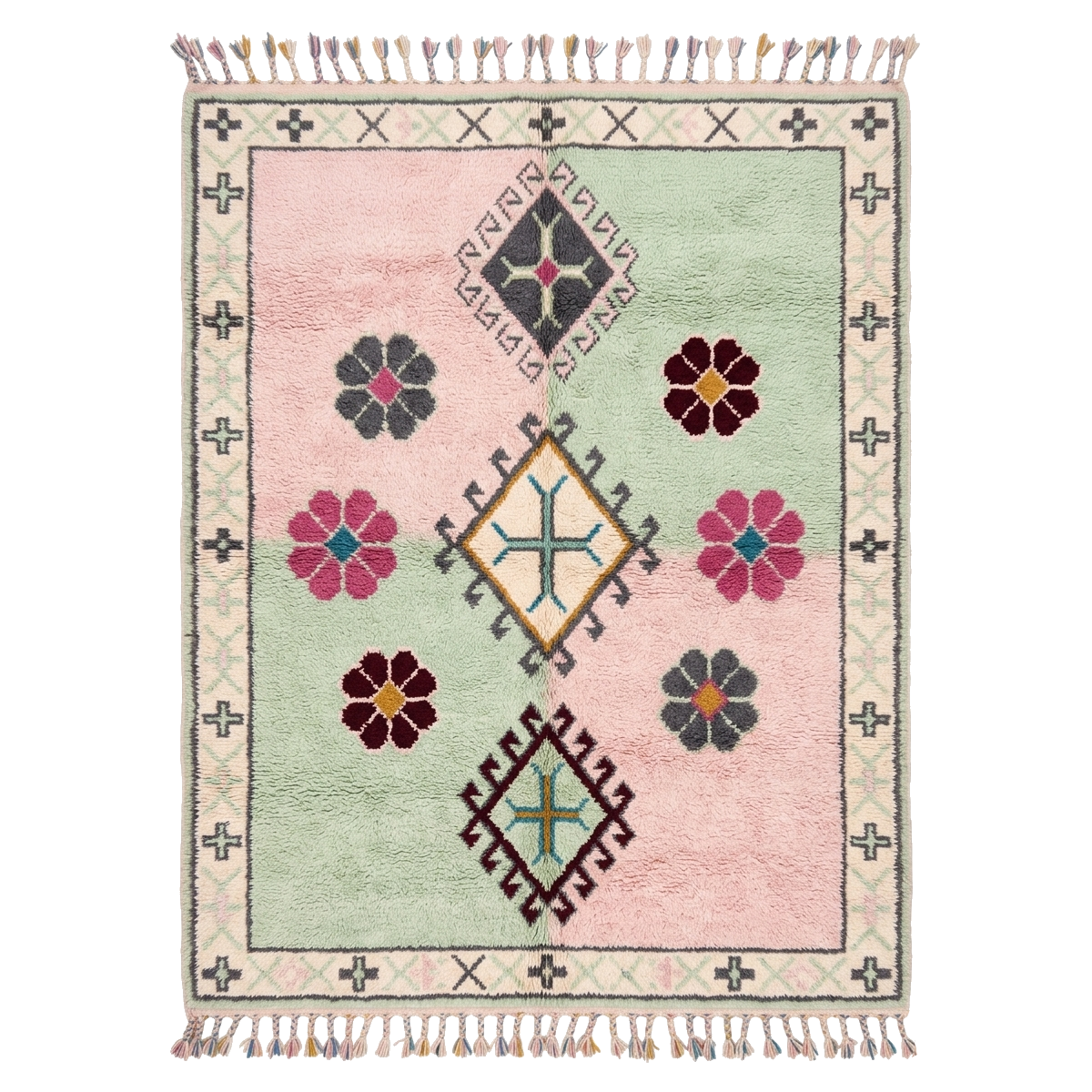 The Garden Lattice Moroccan Shag Rug 