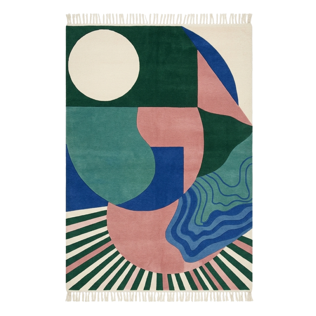 The Graphic Oasis Hand Knotted Wool Rug