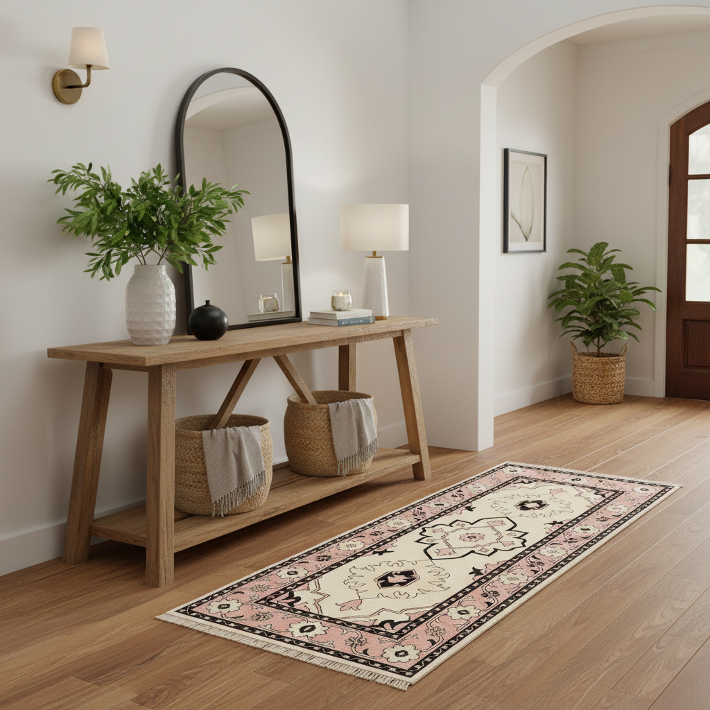 The Ink & Iris Hand Knotted Runner Rug