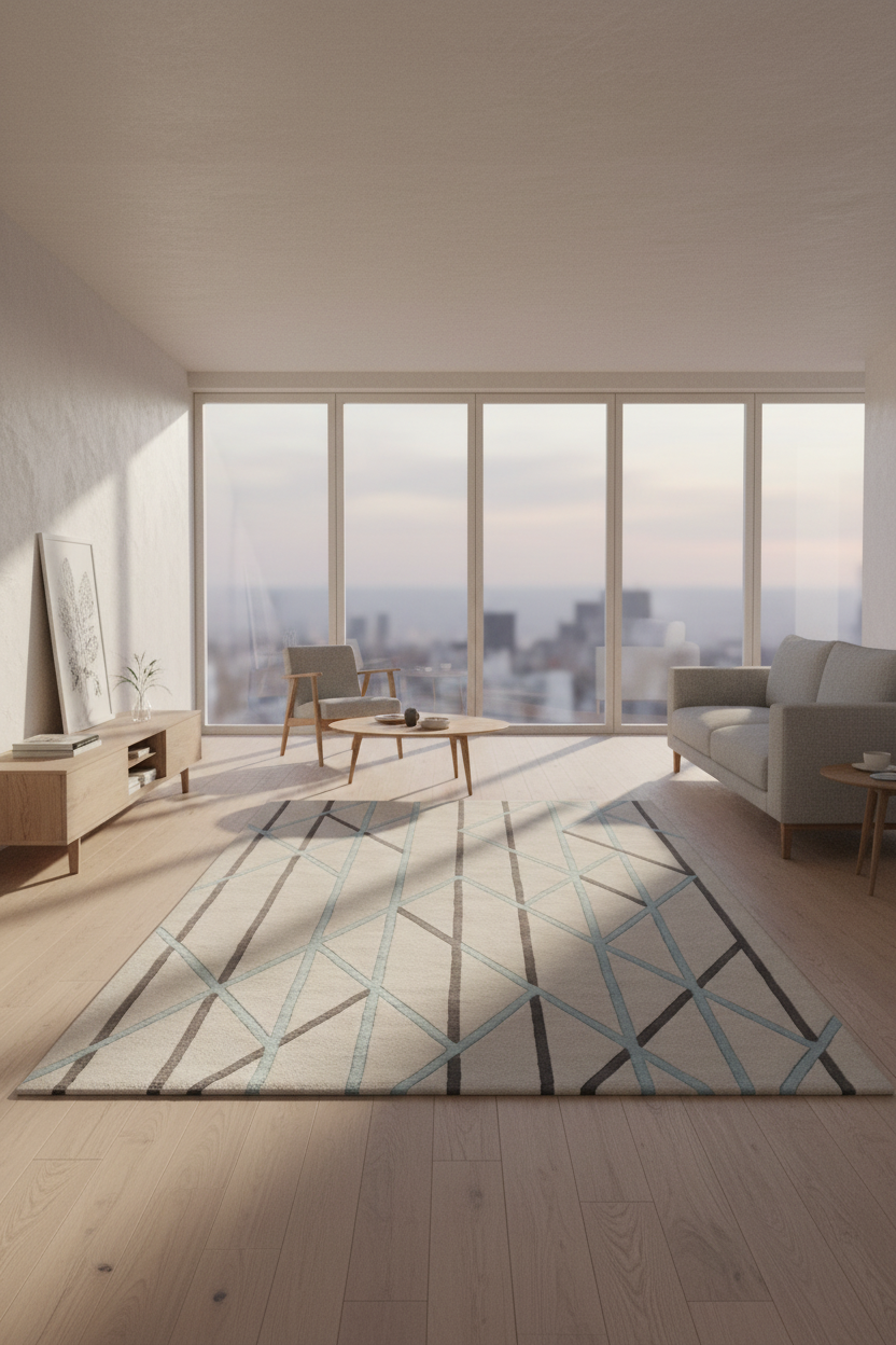 The Matrix Geometric Hand Tufted Wool Rug