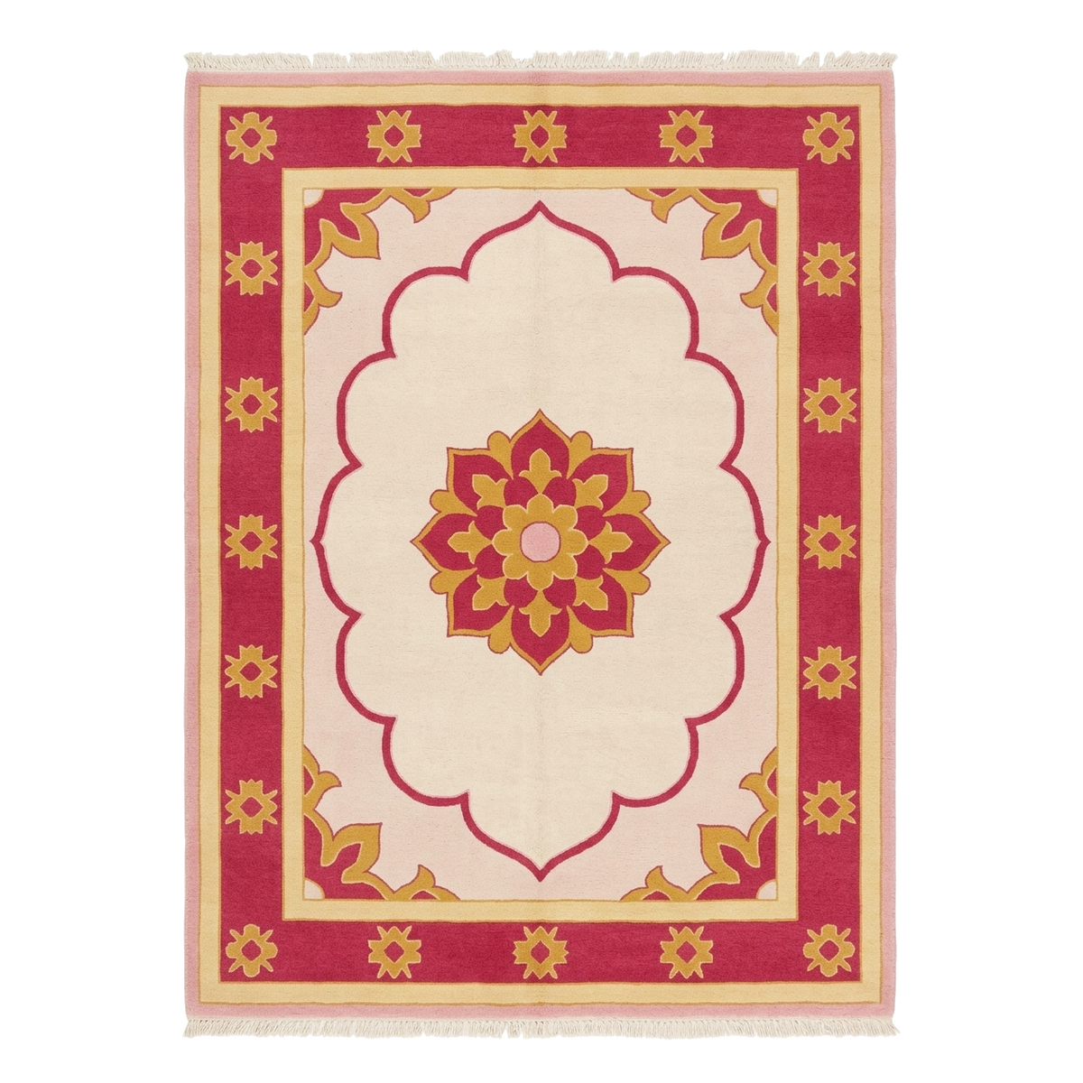 The Rajah’s Rose Hand Knotted Wool Rug 