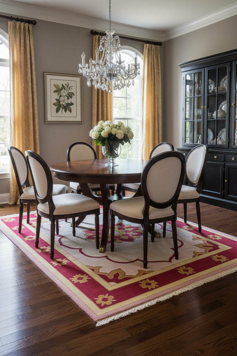 The Rajah’s Rose Hand Knotted Wool Rug