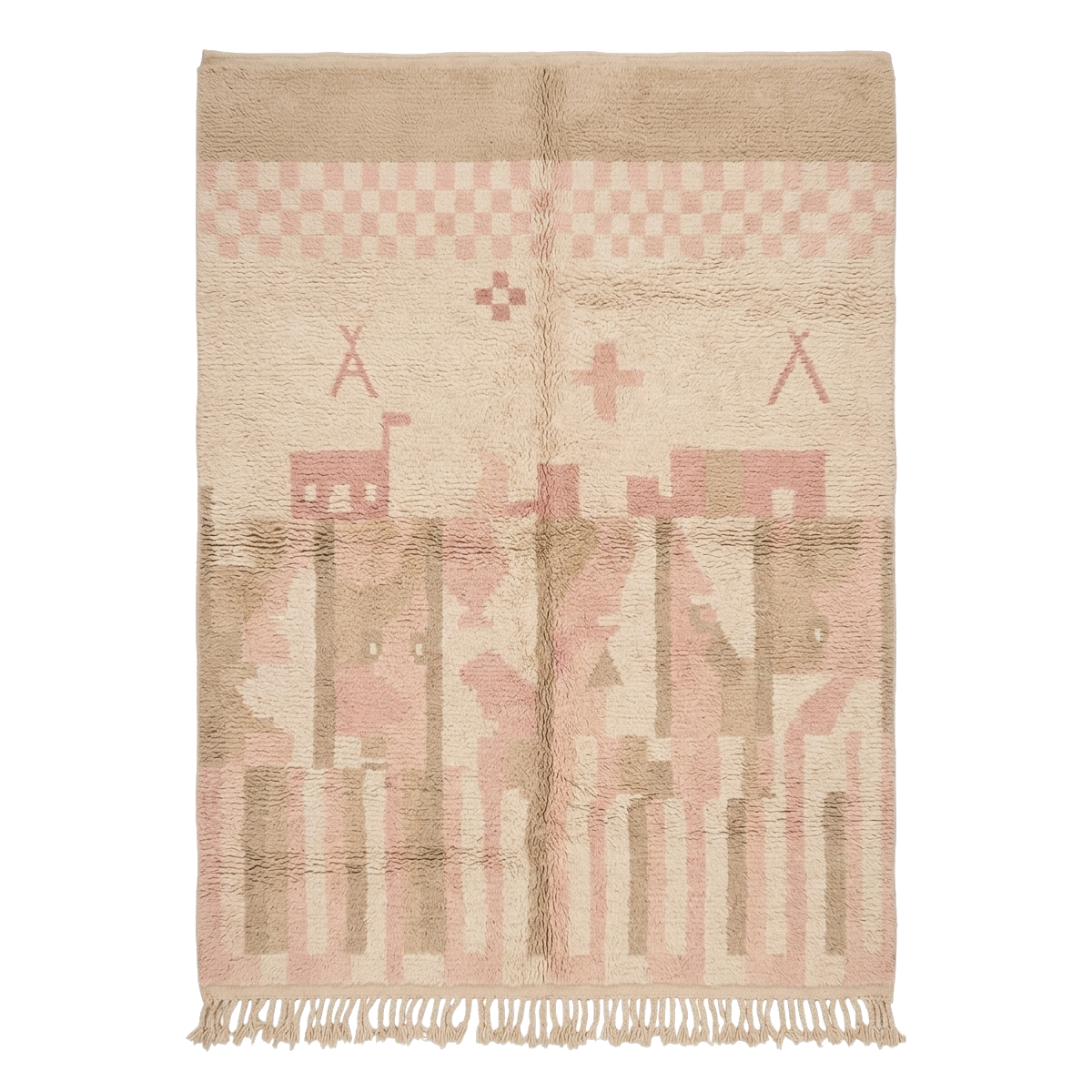 The Sahara Blush Moroccan Shag Rug 
