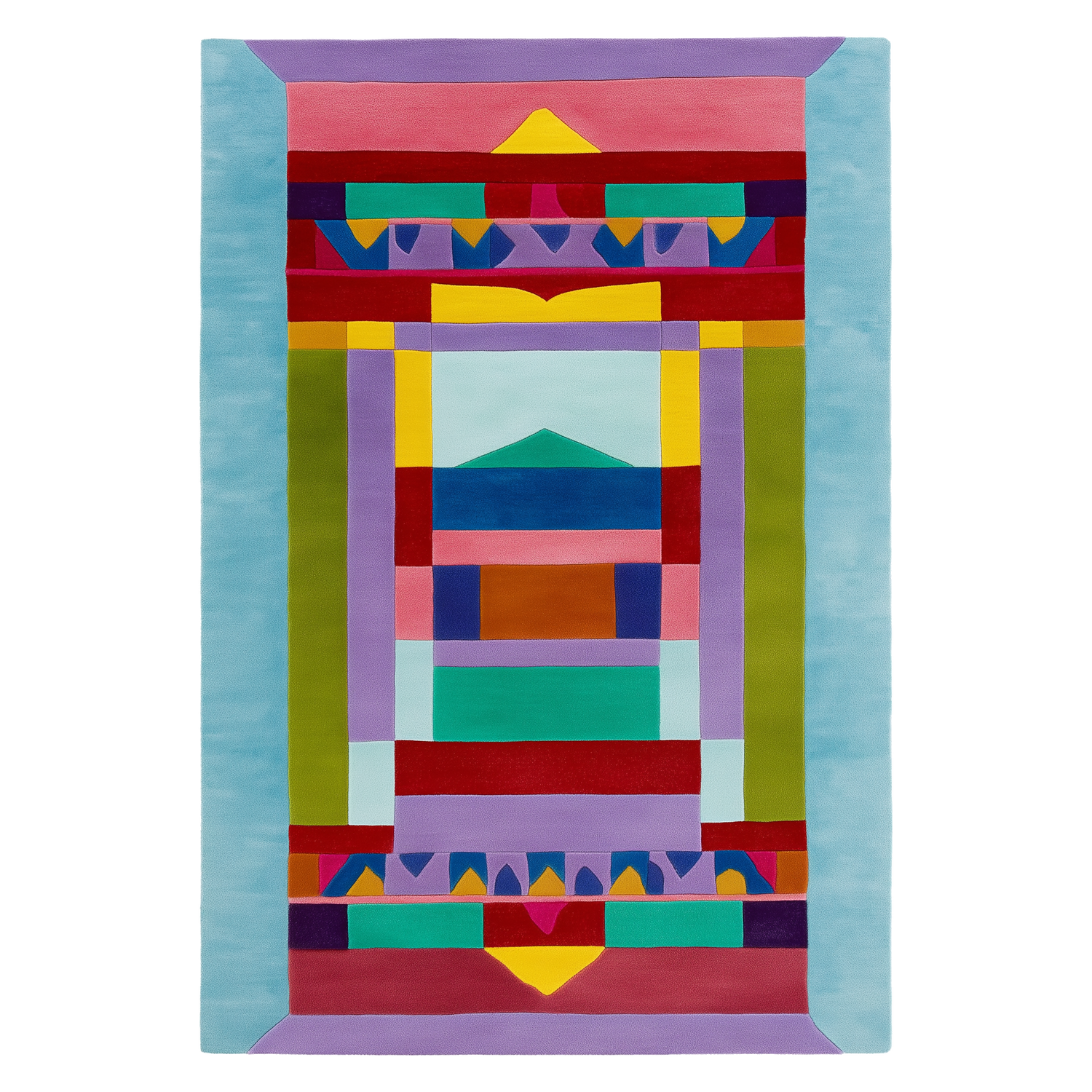 The Temple of Color Tufted Wool Rug