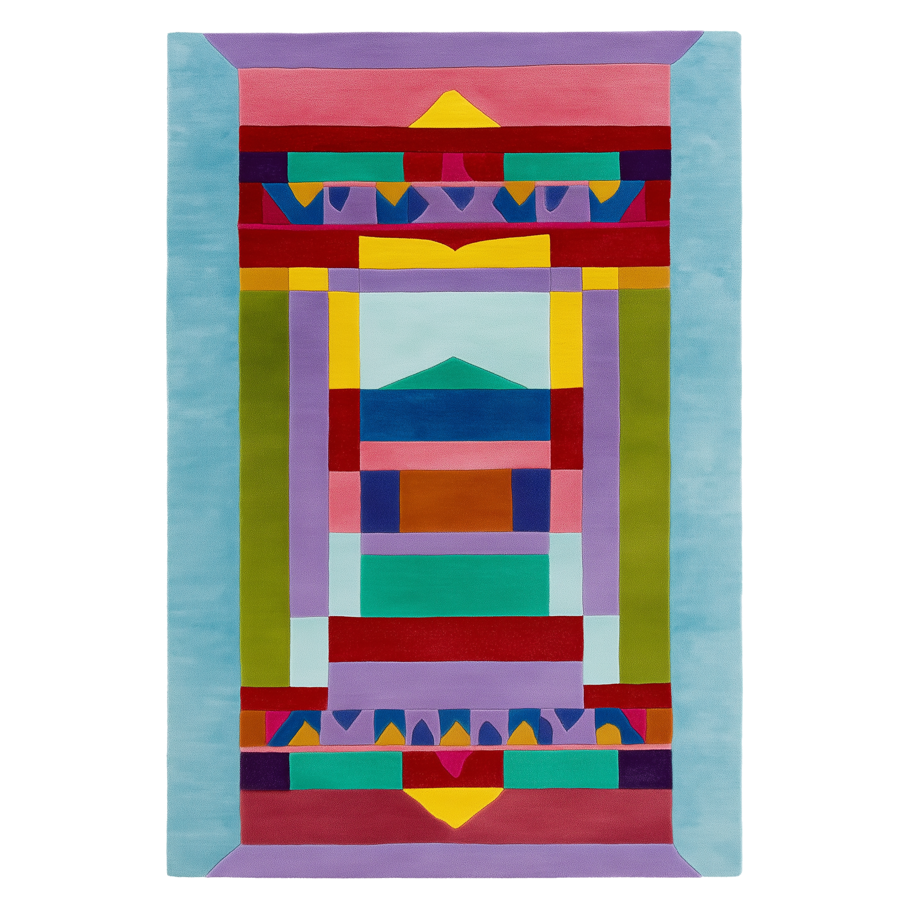 The Temple of Color Tufted Wool Rug