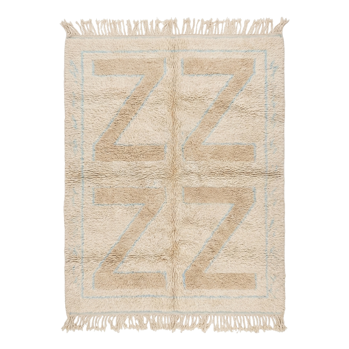 The Zig-Zag Berber Moroccan Shag Rug 