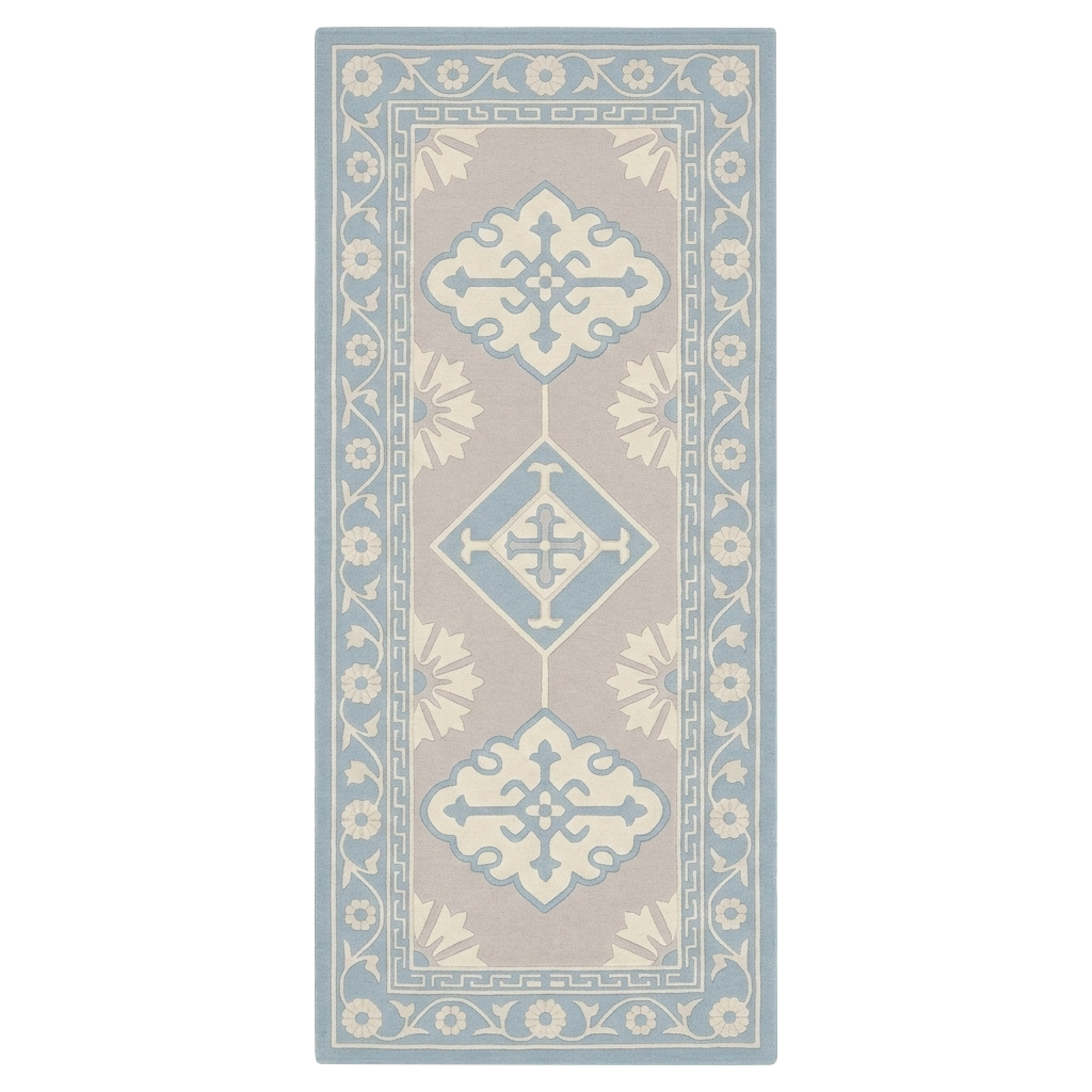 Tribal Star Hand Tufted Wool Runner Rug 