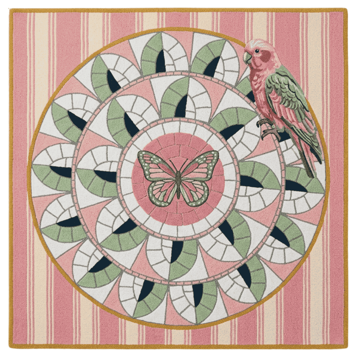 Tropical Mozaic Hand Tufted Wool Rug