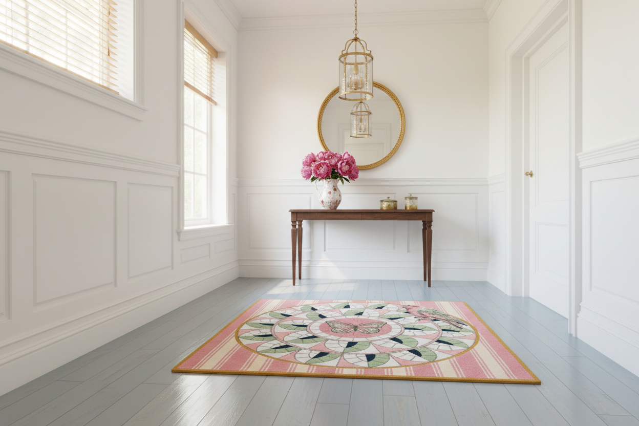 Tropical Mozaic Hand Tufted Wool Rug