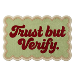 Trust But Verify Green Hand Tufted Wool Rug