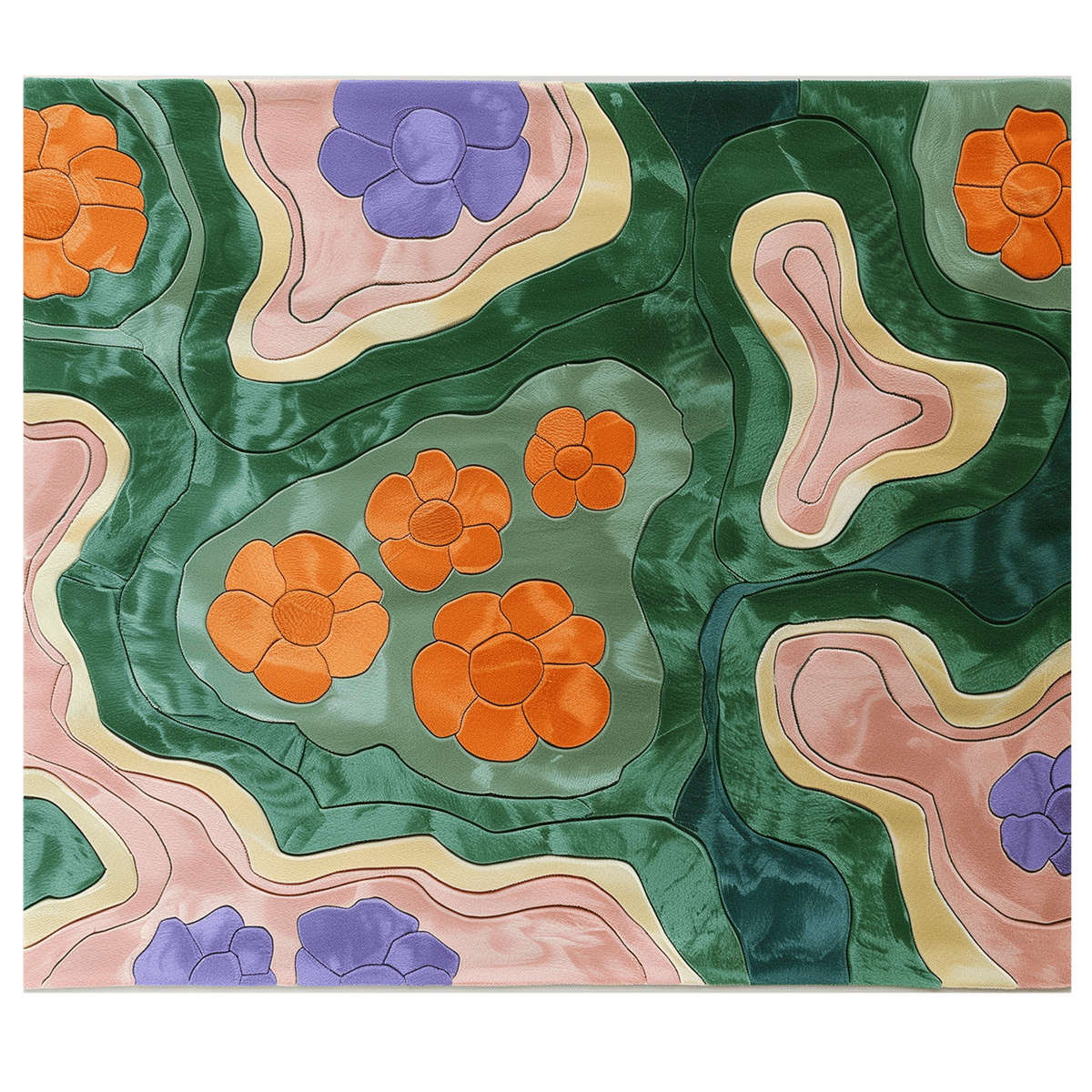 Verdant Kaleidoscope Hand Tufted Wool Rug