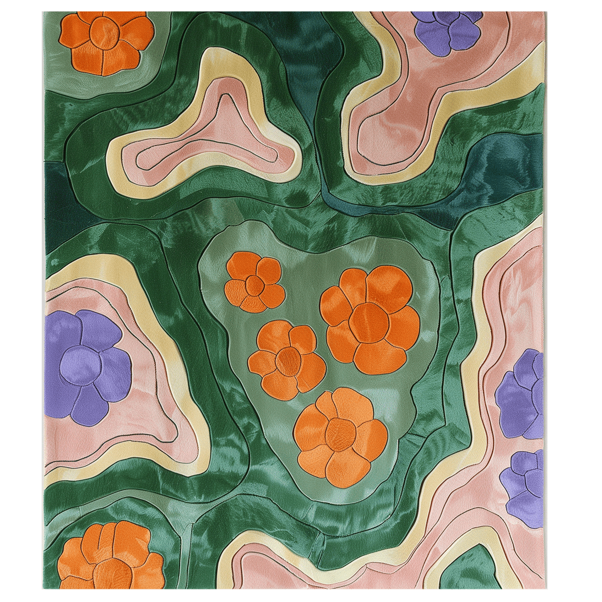 Verdant Kaleidoscope Hand Tufted Wool Rug