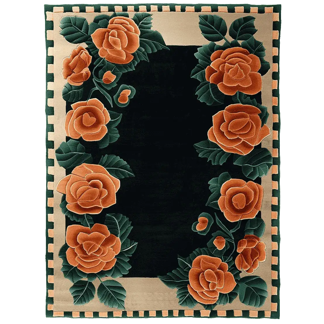 Velvet Rose Frame Hand Tufted Rug