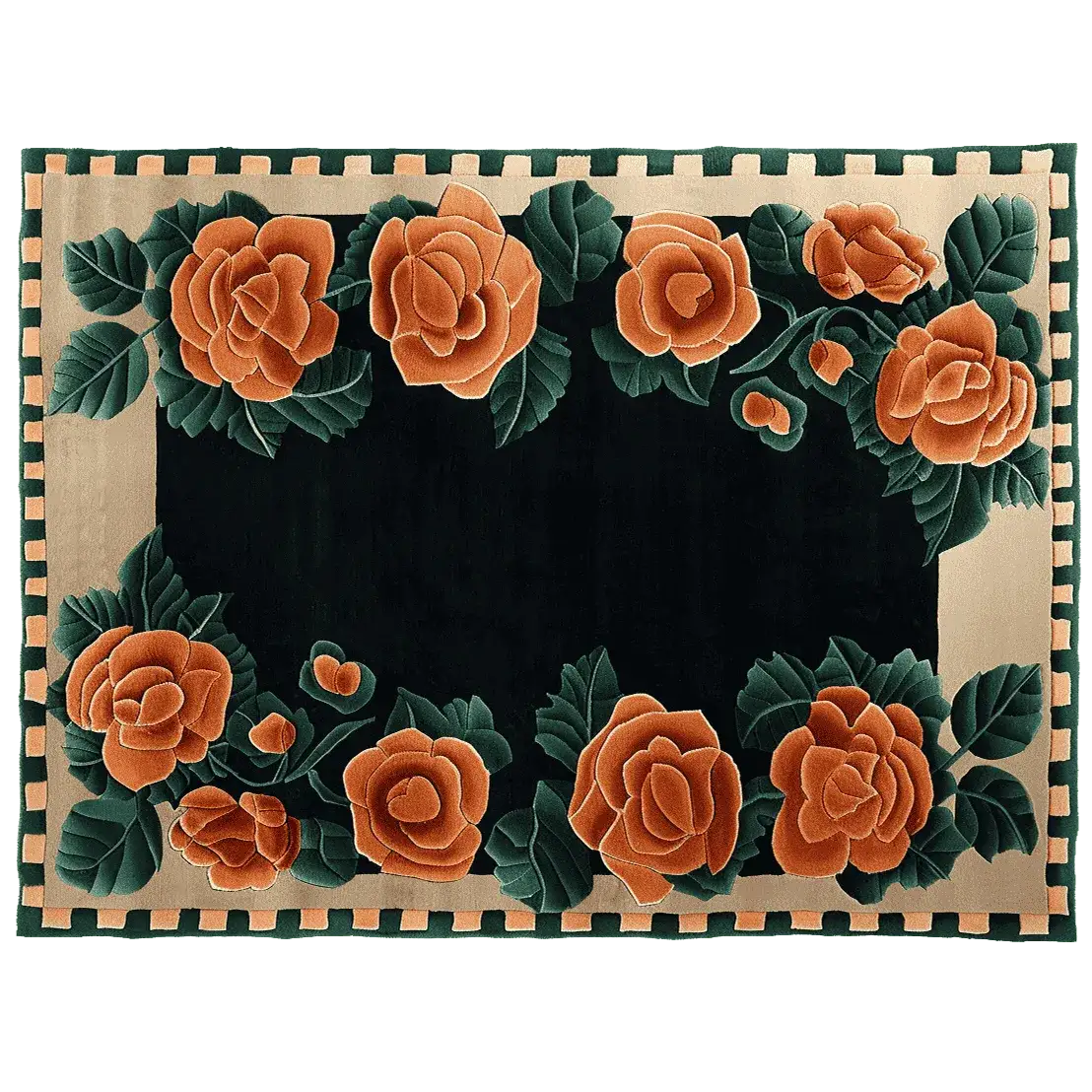 Velvet Rose Frame Hand Tufted Rug