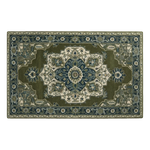 Verdant Lotus Medallion Hand Tufted Wool Rug - alternate view