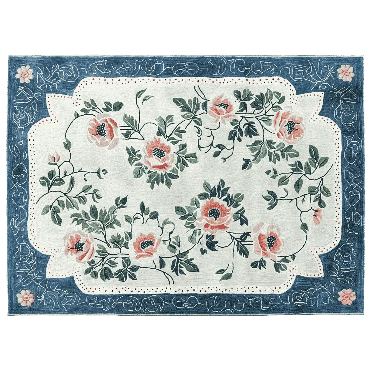 Victorian Floral Dance Hand Tufted Rug