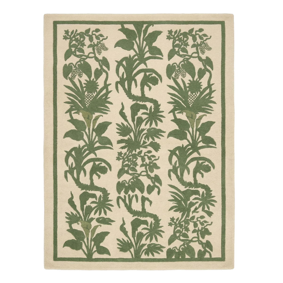 Vine Tonal Crimson Hand Tufted Wool Rug