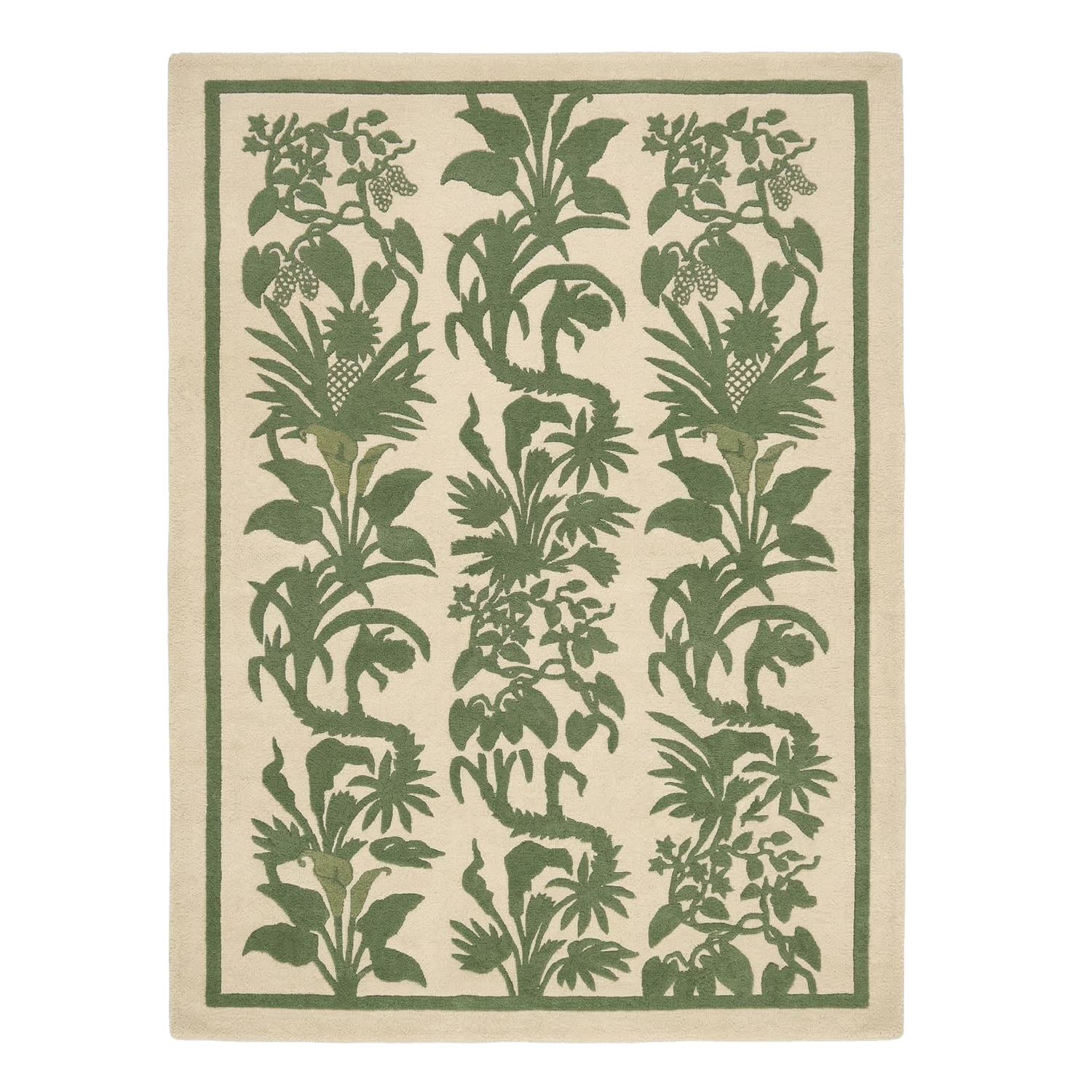 Vine Tonal Crimson Hand Tufted Wool Rug