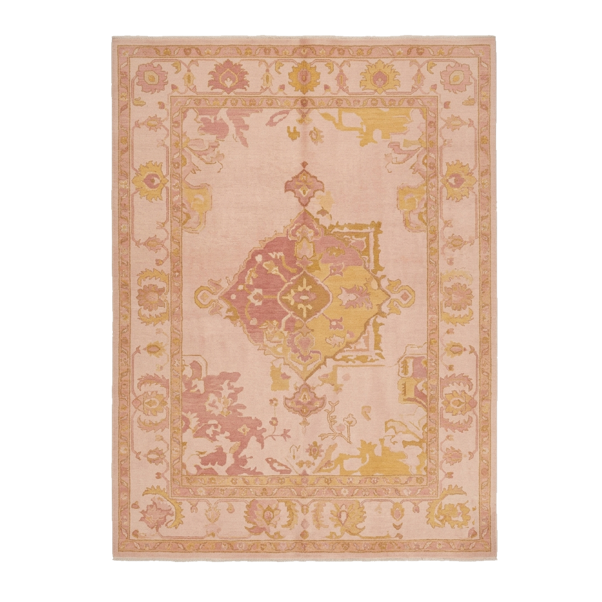 Vintage Saffron Whisper Hand Knotted Rug