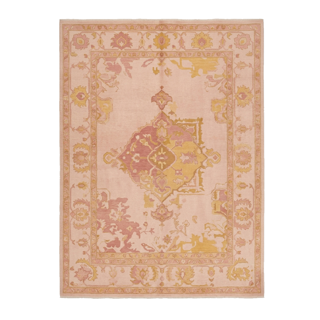 Vintage Saffron Whisper Hand Knotted Rug