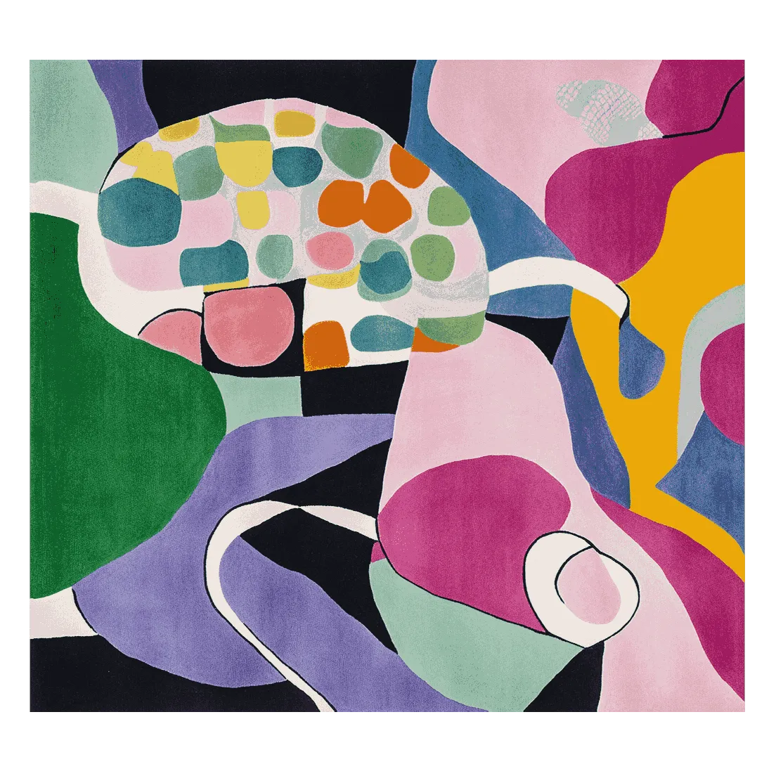 Vivid Collapse Dream Hand Tufted Rug