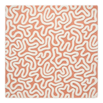 Wobbly Line Shapes Hand Tufted Wool Rug 