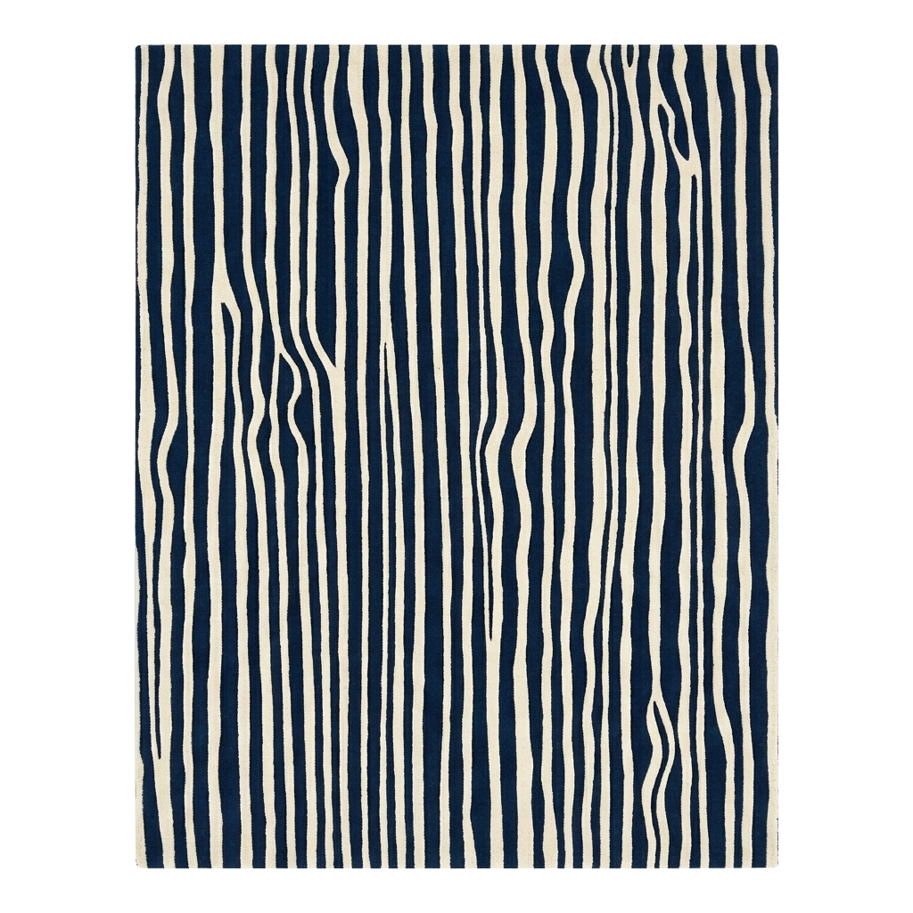 Wobbly Lines Hand Tufted Wool Rug