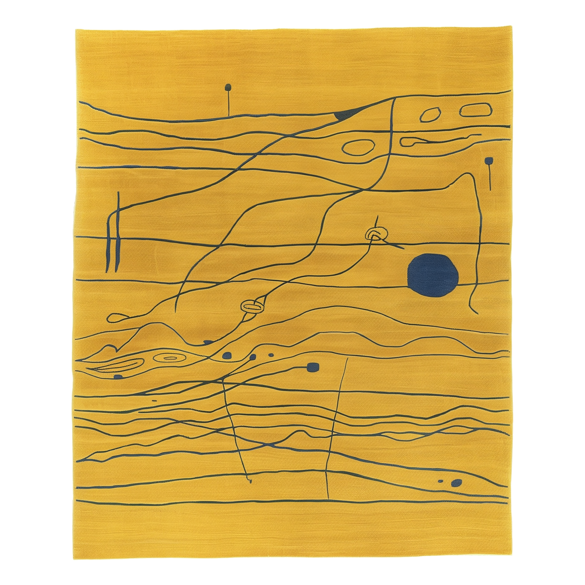 YellowScribble Hand Tufted Wool Rug