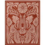 Zebra and Petal Hand Tufted Wool Rug