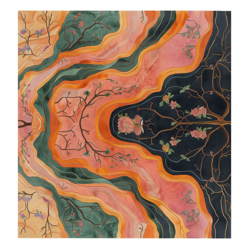 Abstract Artistry Hand Tufted Wool Rug