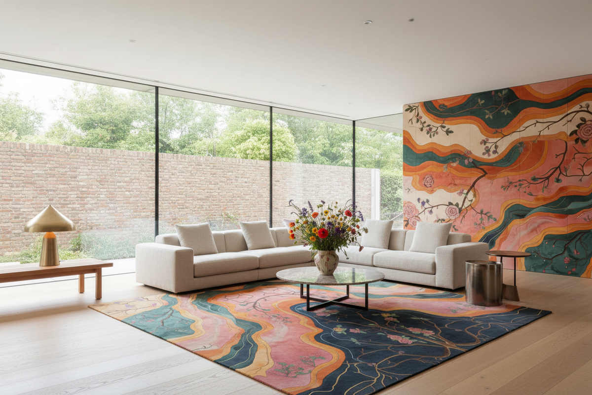 Abstract Artistry Hand Tufted Wool Rug