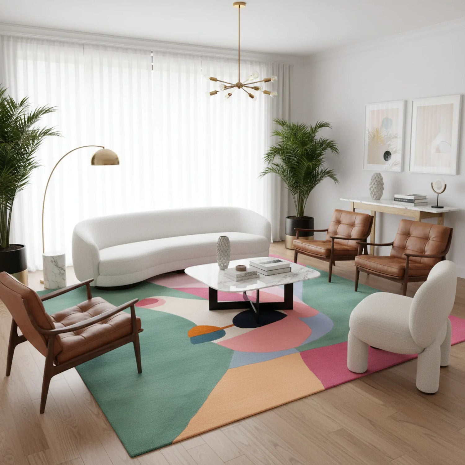 Abstract Dog Mode Hand Tufted Rug