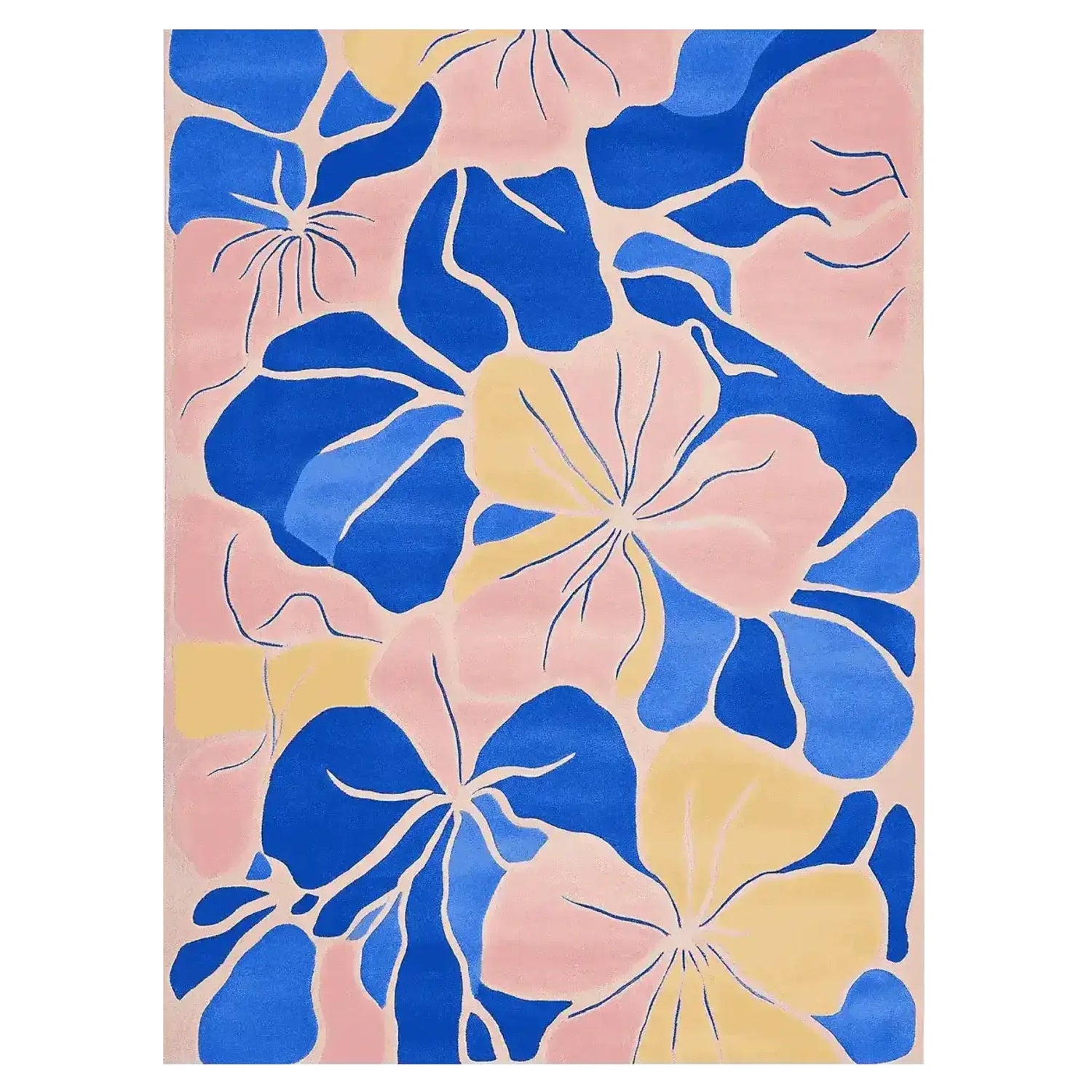 Abstract Floral Bloom Hand Tufted Rug