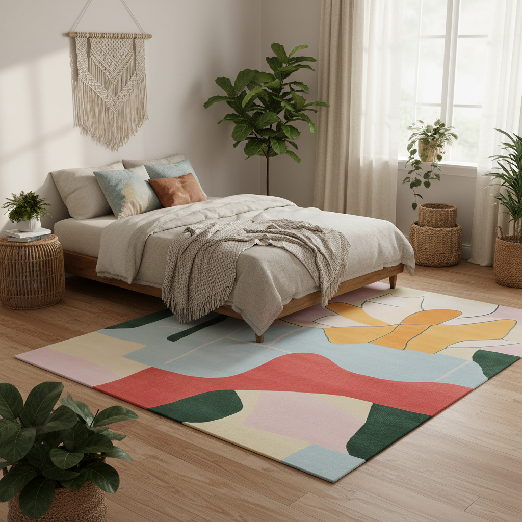 Abstract Garden Hand Tufted Rug