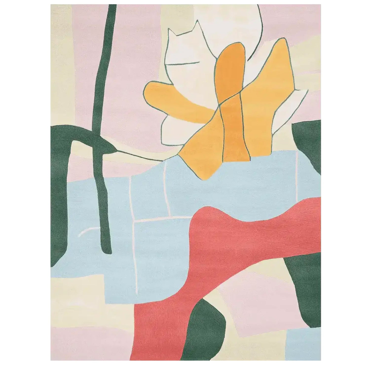 Abstract Garden Hand Tufted Rug