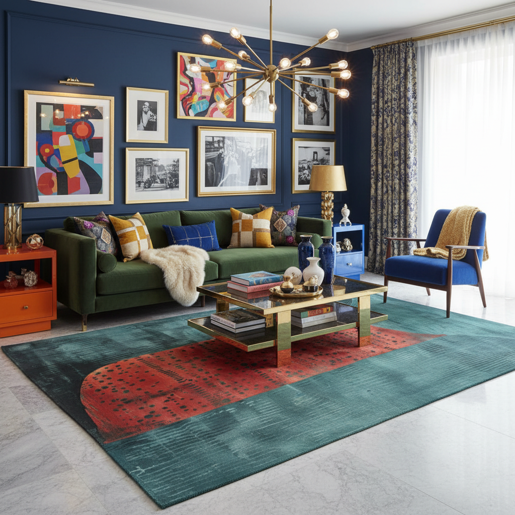 Abstract Horizon Hand Tufted Wool Rug
