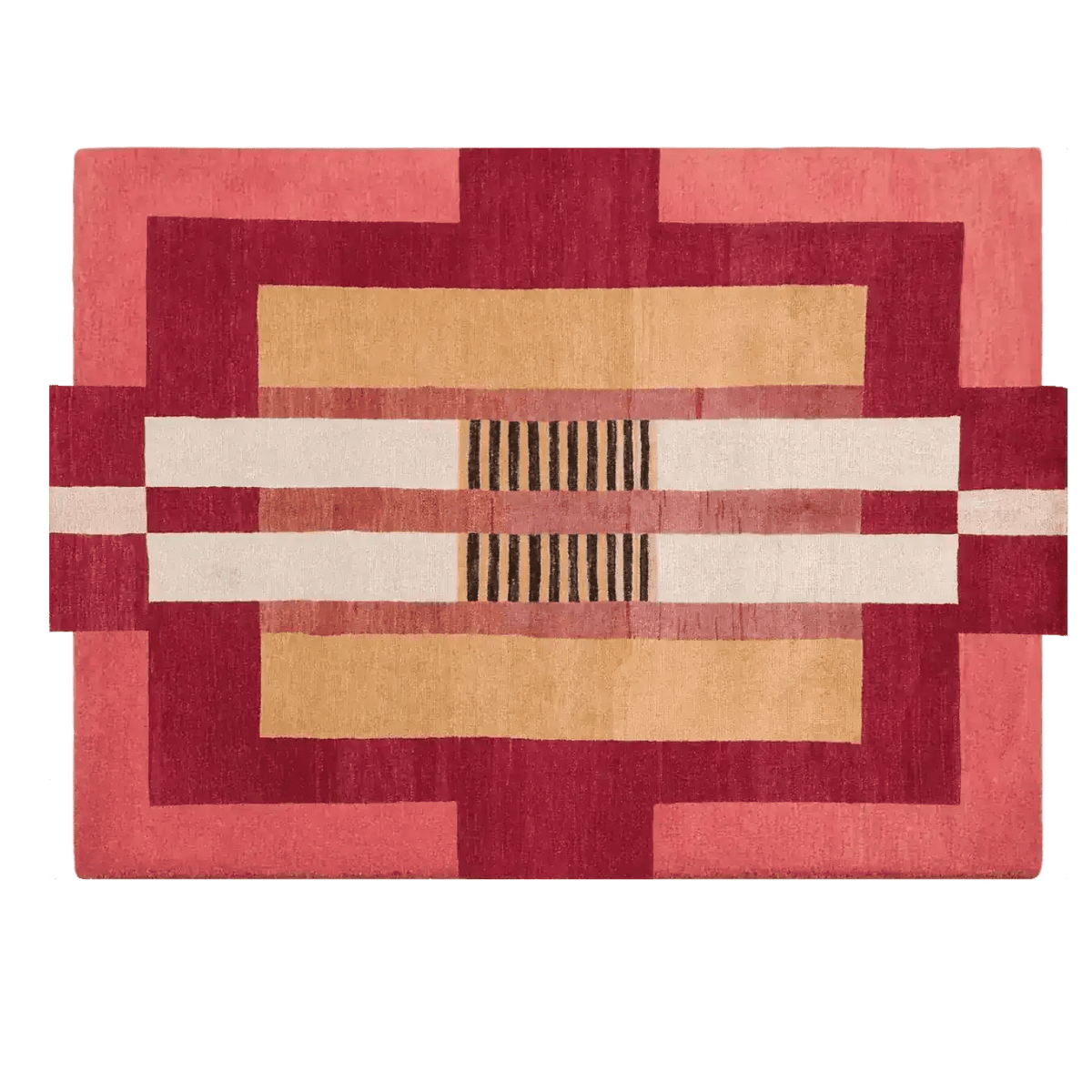 Atzec Red Hand Tufted Wool Rug 1 - 1001 Knots