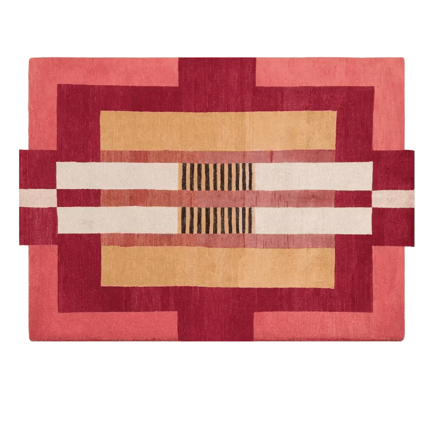 Atzec Red Hand Tufted Wool Rug 1 - 1001 Knots