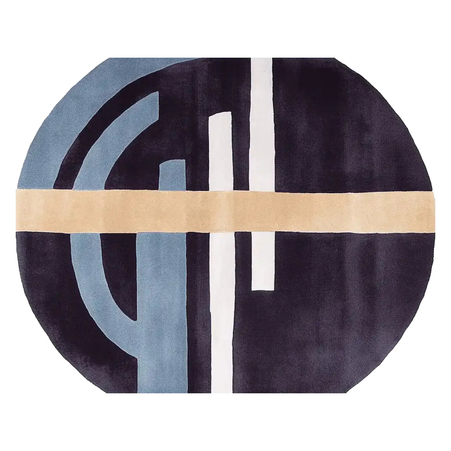 Balance Wears Blue Hand Tufted Rug