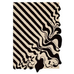 Black and Tan Melting Hand Tufted Wool Rug