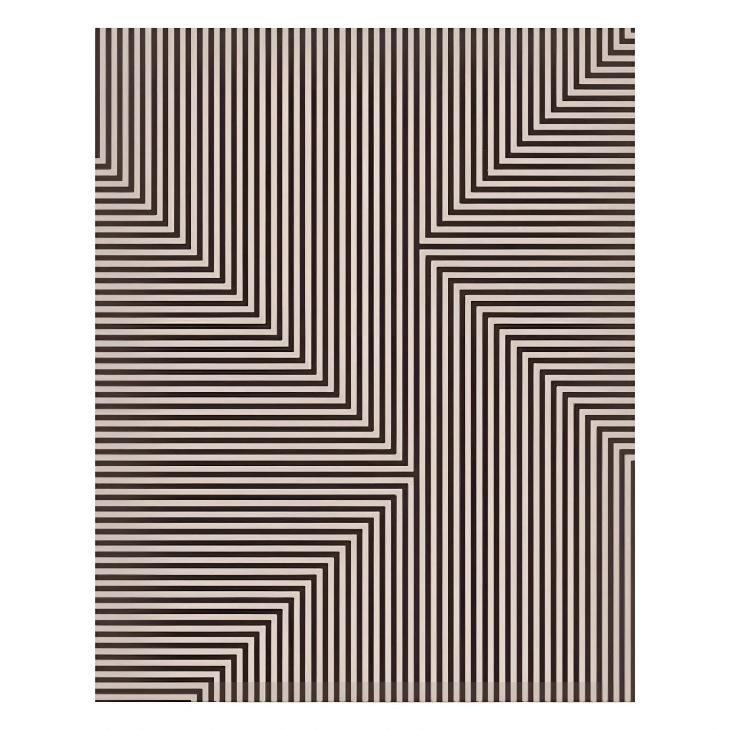 Black Illusion Flow Hand Tufted Wool Rug