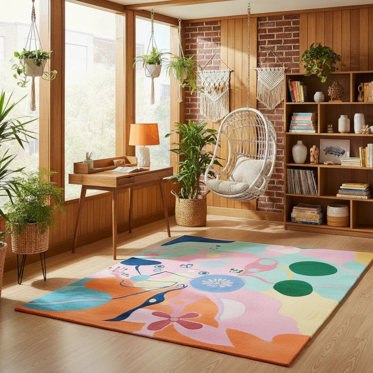 Bloom Blaze Festival Hand Tufted Rug