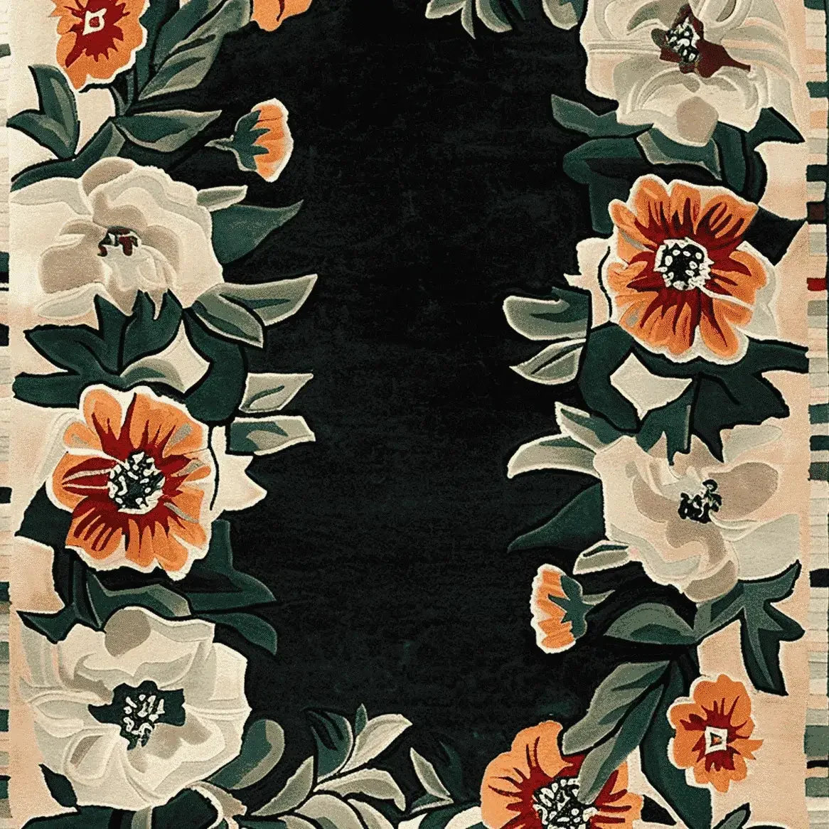 Bloom Border Hand Tufted Rug - rug