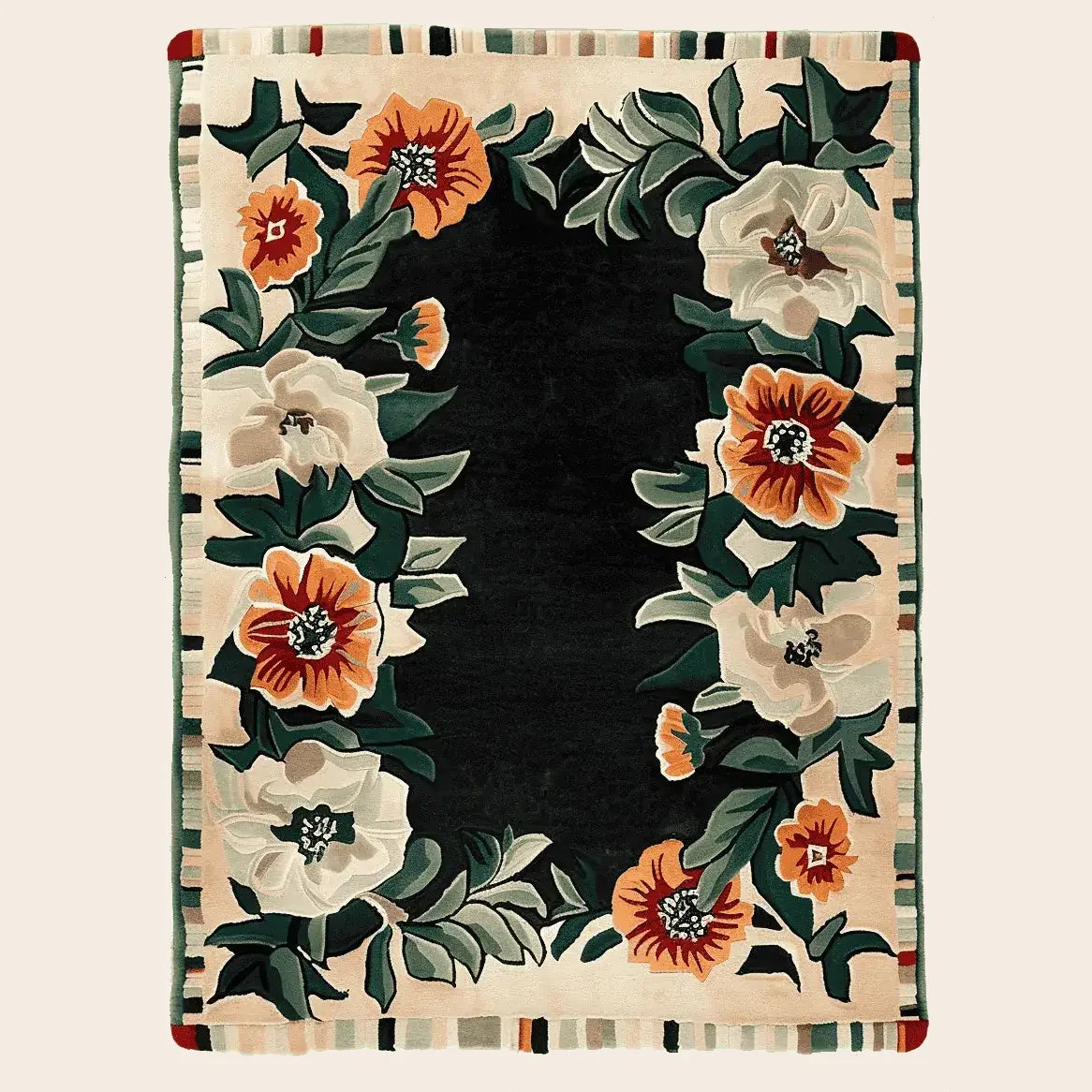 Bloom Border Hand Tufted Rug - rug