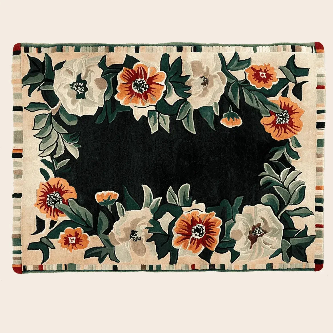 Bloom Border Hand Tufted Rug - rug