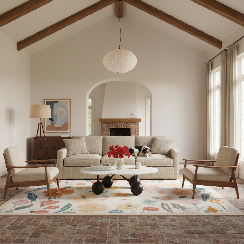 Blooming Vortex Hand Tufted Wool Rug